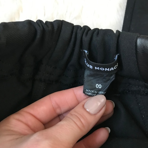 CLUB MONACO ROCHELLE FAUX LEATHER LEGGINGS - Picture 4 of 7